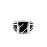 925 Silver Midnight Geometry Statement Ring