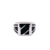925 Silver Midnight Geometry Statement Ring