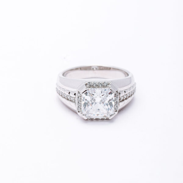 Imperial Princess CZ 925 Silver Men's Ring 4