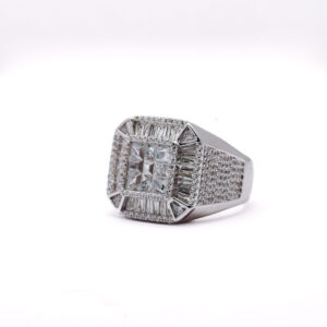 Monarch Luxe Cluster 925 Silver Men's Ring 1
