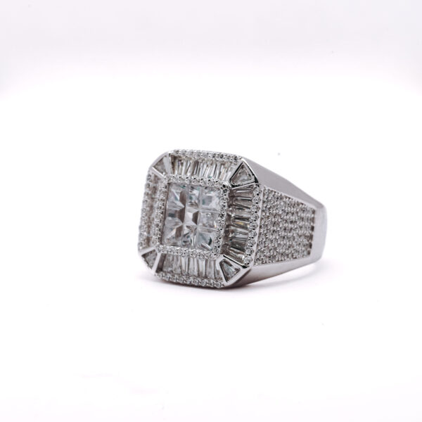 Monarch Luxe Cluster 925 Silver Men's Ring 1