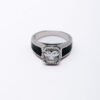 Noir Elite CZ 925 Silver Men's Ring 2