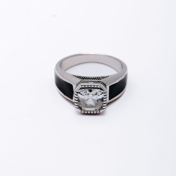 Noir Elite CZ 925 Silver Men's Ring 2