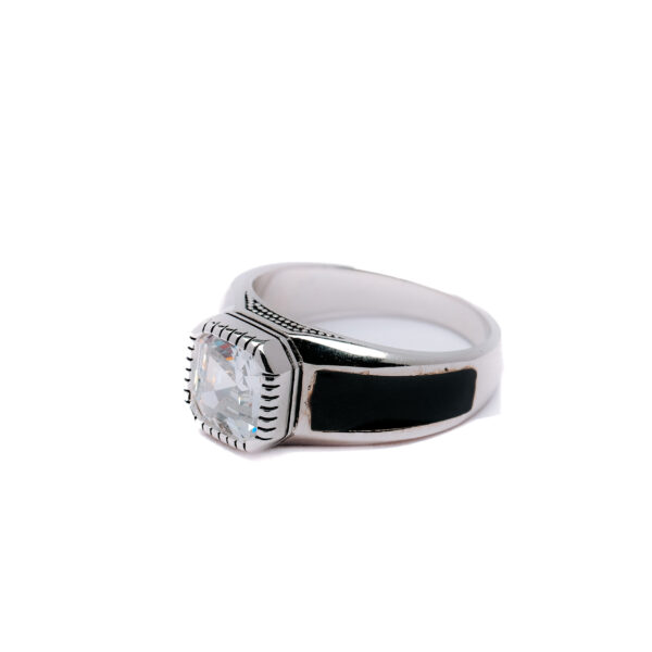 Noir Elite CZ 925 Silver Men's Ring 3