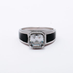 Noir Elite CZ 925 Silver Men's Ring