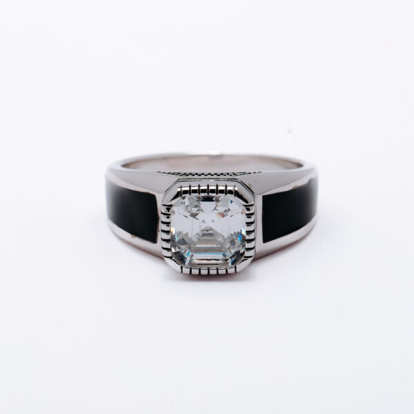 Noir Elite CZ 925 Silver Men's Ring