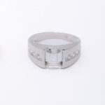 Prestige Emerald CZ Silver Men's Ring