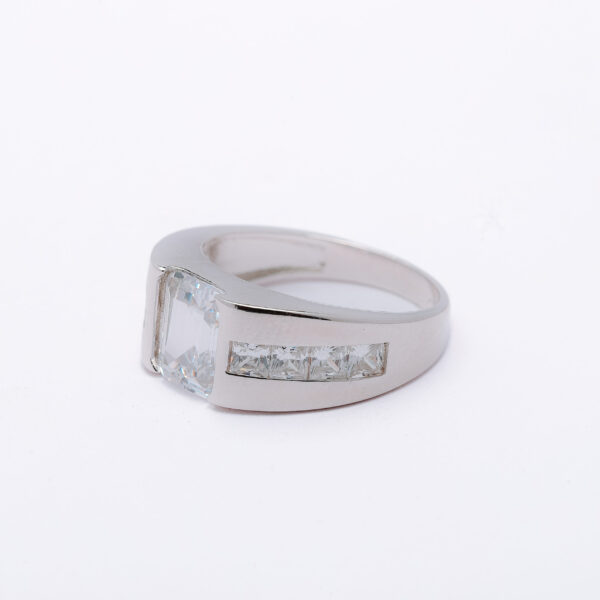 Prestige Emerald CZ Silver Men's Ring 2