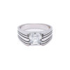 Regal Square CZ 925 Silver Men's Ring 2