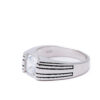 Regal Square CZ 925 Silver Men's Ring 3