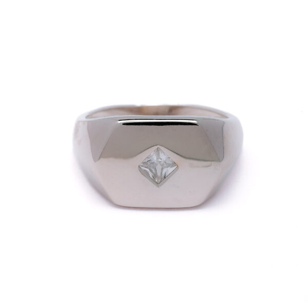 Royal Signet CZ 925 Silver Ring 2