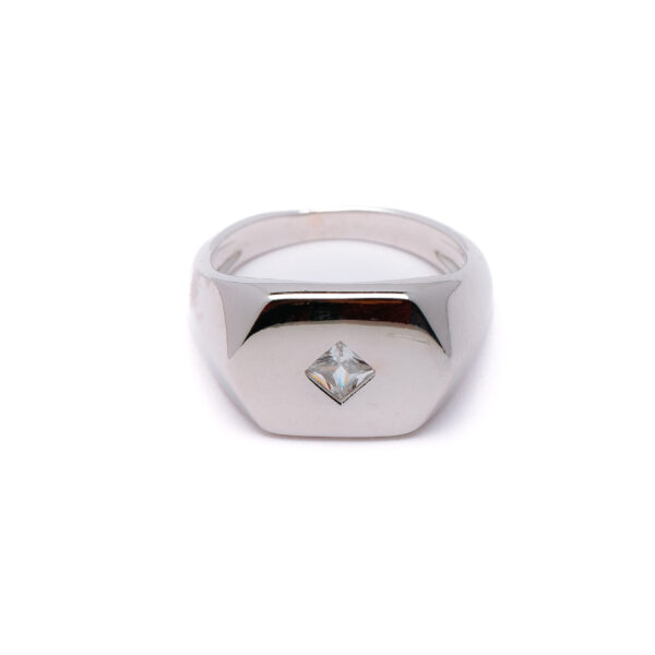 Royal Signet CZ 925 Silver Ring