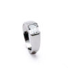Silver Emerald Cut Solitaire Ring 2
