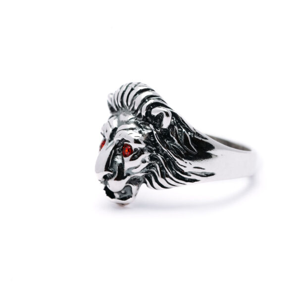 Silver Royal Lion Statement Ring 2