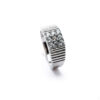 Silver Sparkle Ridge Band Ring 2