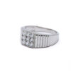 Silver Sparkle Ridge Band Ring 3