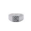 Silver Sparkle Ridge Band Ring 4