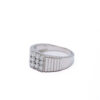 Silver Sparkle Ridge Band Ring 5