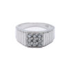Silver Sparkle Ridge Band Ring