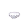 Aurora Princess Solitaire Silver Ring