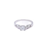 Aurora Princess Solitaire Silver Ring