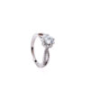 Celestial Bloom Solitaire Silver Ring 3