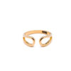 Golden Dew Open Silver Ring