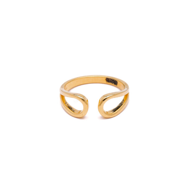 Golden Dew Open Silver Ring 3