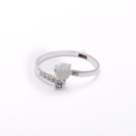 Opaline Heart Spark 925 Silver Ring