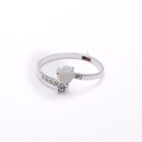 Opaline Heart Spark 925 Silver Ring
