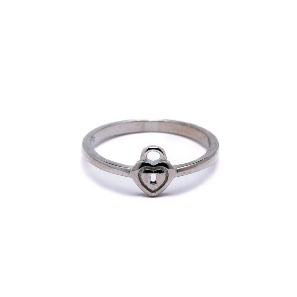 Secret Heart Lock 925 Silver Ring