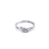 Silver Blossom Crystal Ring