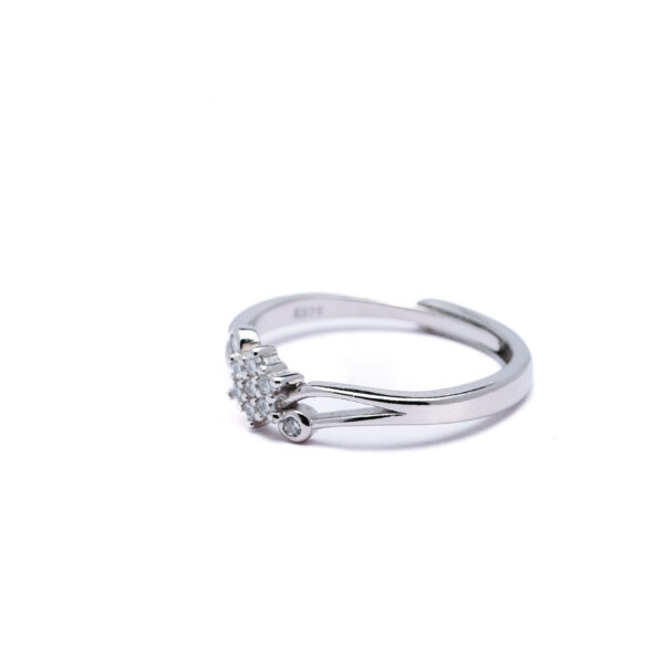 Silver Blossom Crystal Ring 3