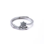 Silver Floral Sparkle Ring