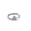 Silver Floral Sparkle Ring 5