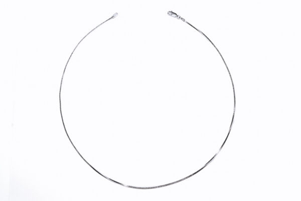 Ridged Omega Chain Necklace