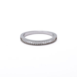 Luna Baguette Eternity 925 Silver Ring 1