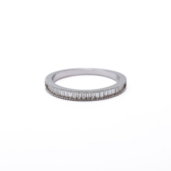 Luna Baguette Eternity 925 Silver Ring 1