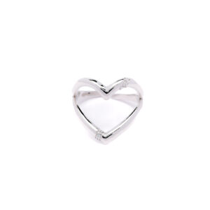 Open Heart Love Silver Ring 1