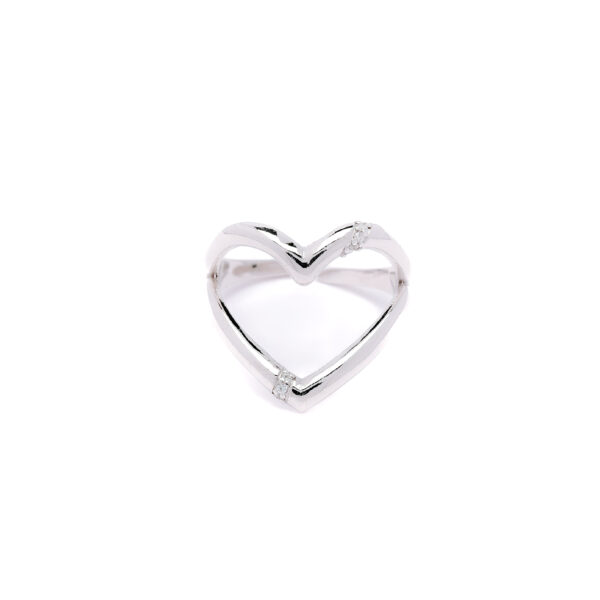 Open Heart Love Silver Ring 1