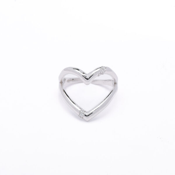Open Heart Love Silver Ring 3