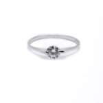 Silver Classic Solitaire Ring 1