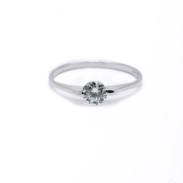 Silver Classic Solitaire Ring 1