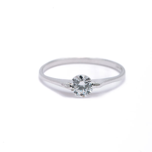 Silver Classic Solitaire Ring 3