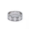 Silver Crystal Pattern Band Ring 3