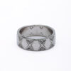 Silver Crystal Pattern Band Ring 5