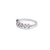 Silver Diamond Pattern Band Ring 2