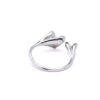 Silver Double Heart Open Ring 3
