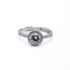 Silver Halo Solitaire Ring 1