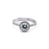 Silver Halo Solitaire Ring 4